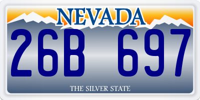 NV license plate 26B697