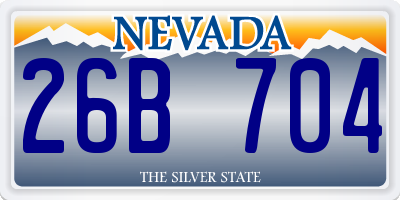NV license plate 26B704