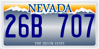 NV license plate 26B707