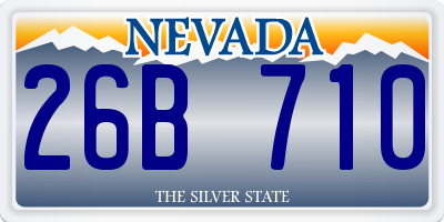 NV license plate 26B710