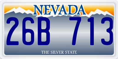 NV license plate 26B713