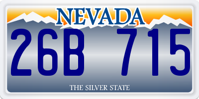 NV license plate 26B715