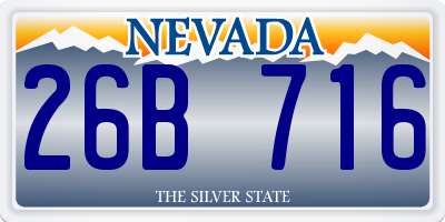 NV license plate 26B716