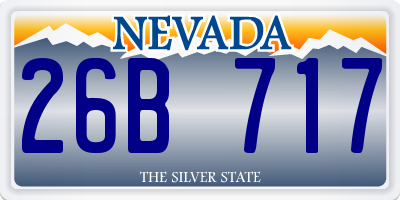 NV license plate 26B717