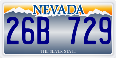 NV license plate 26B729