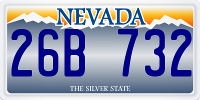NV license plate 26B732