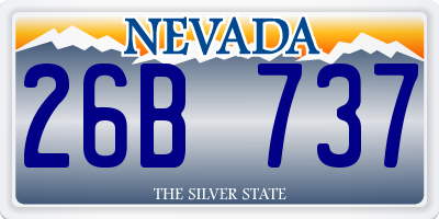 NV license plate 26B737