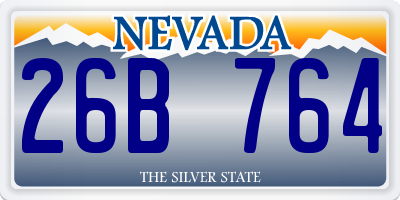 NV license plate 26B764