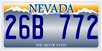 NV license plate 26B772