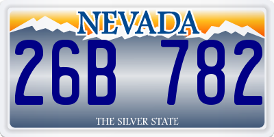 NV license plate 26B782