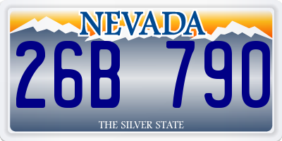 NV license plate 26B790