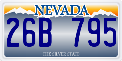 NV license plate 26B795