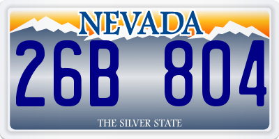 NV license plate 26B804