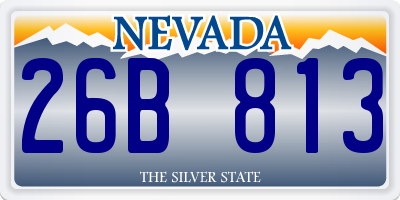 NV license plate 26B813