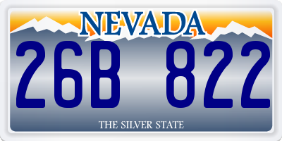 NV license plate 26B822