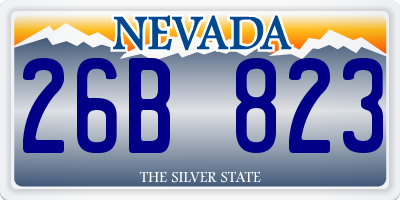 NV license plate 26B823