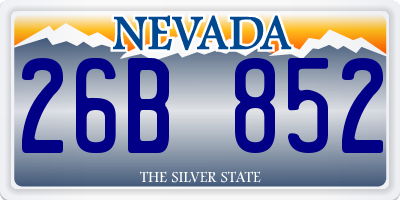 NV license plate 26B852