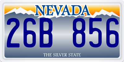 NV license plate 26B856