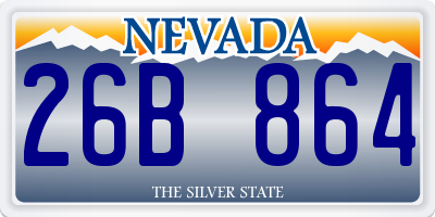 NV license plate 26B864