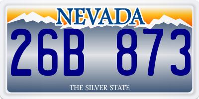 NV license plate 26B873