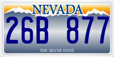 NV license plate 26B877