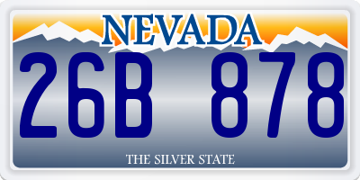 NV license plate 26B878