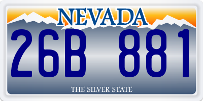 NV license plate 26B881