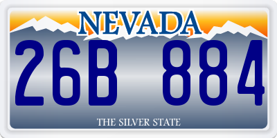 NV license plate 26B884