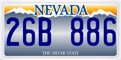 NV license plate 26B886