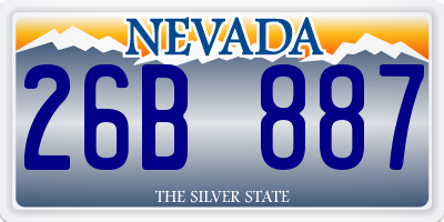 NV license plate 26B887