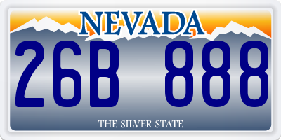 NV license plate 26B888