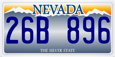 NV license plate 26B896