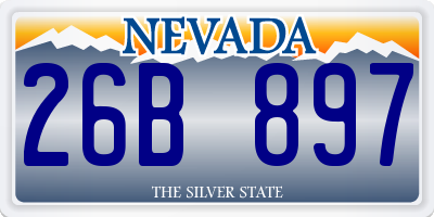 NV license plate 26B897