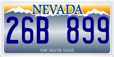 NV license plate 26B899