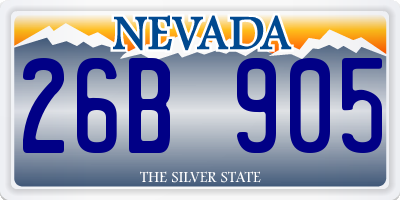 NV license plate 26B905