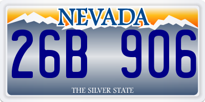 NV license plate 26B906