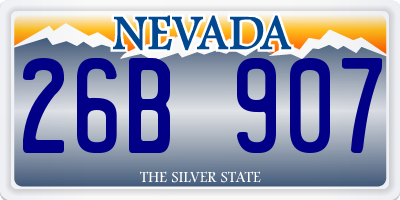 NV license plate 26B907