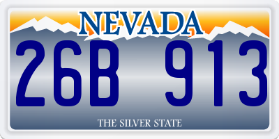 NV license plate 26B913