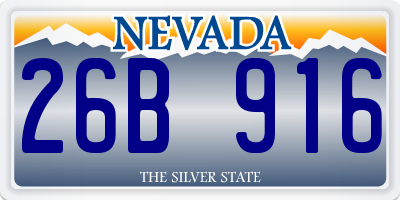NV license plate 26B916