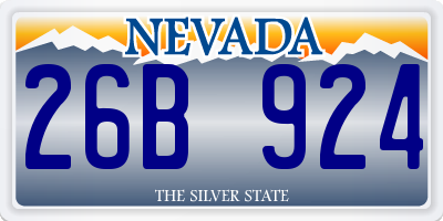 NV license plate 26B924