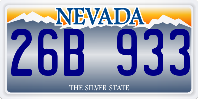 NV license plate 26B933