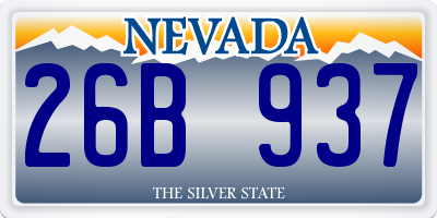 NV license plate 26B937