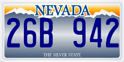 NV license plate 26B942
