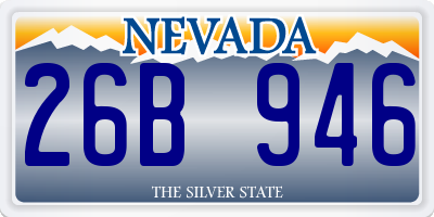 NV license plate 26B946
