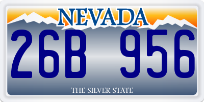 NV license plate 26B956