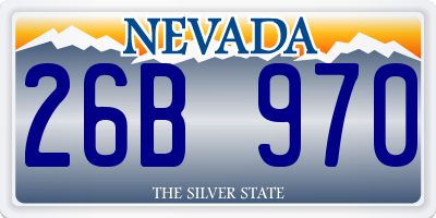 NV license plate 26B970