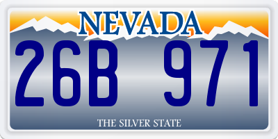 NV license plate 26B971