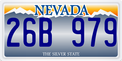 NV license plate 26B979