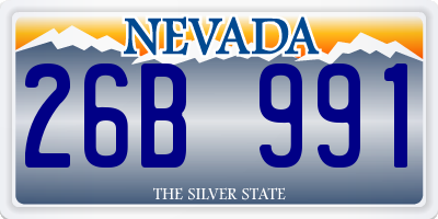 NV license plate 26B991