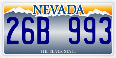 NV license plate 26B993